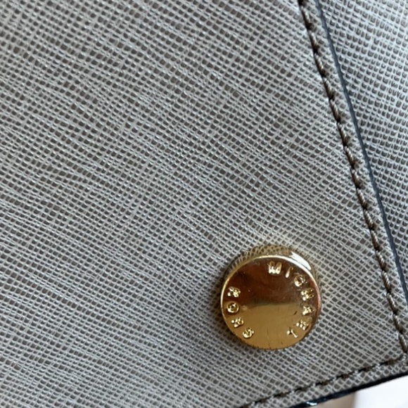 Michael Kors Dillon Satchel Tote Crossbody Bag Saffiano Leather Gray - Picture 10 of 16